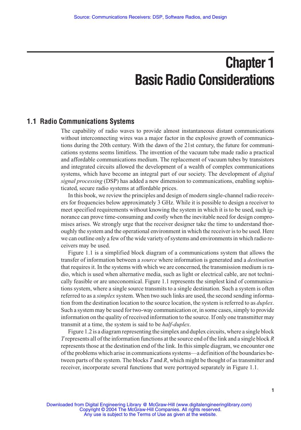 Communications Receivers DSP, Software Radios, and Design, Third Edition by Unknown