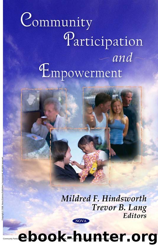 Community Participation and Empowerment by Mildred F. Hindsworth; Trevor B. Lang