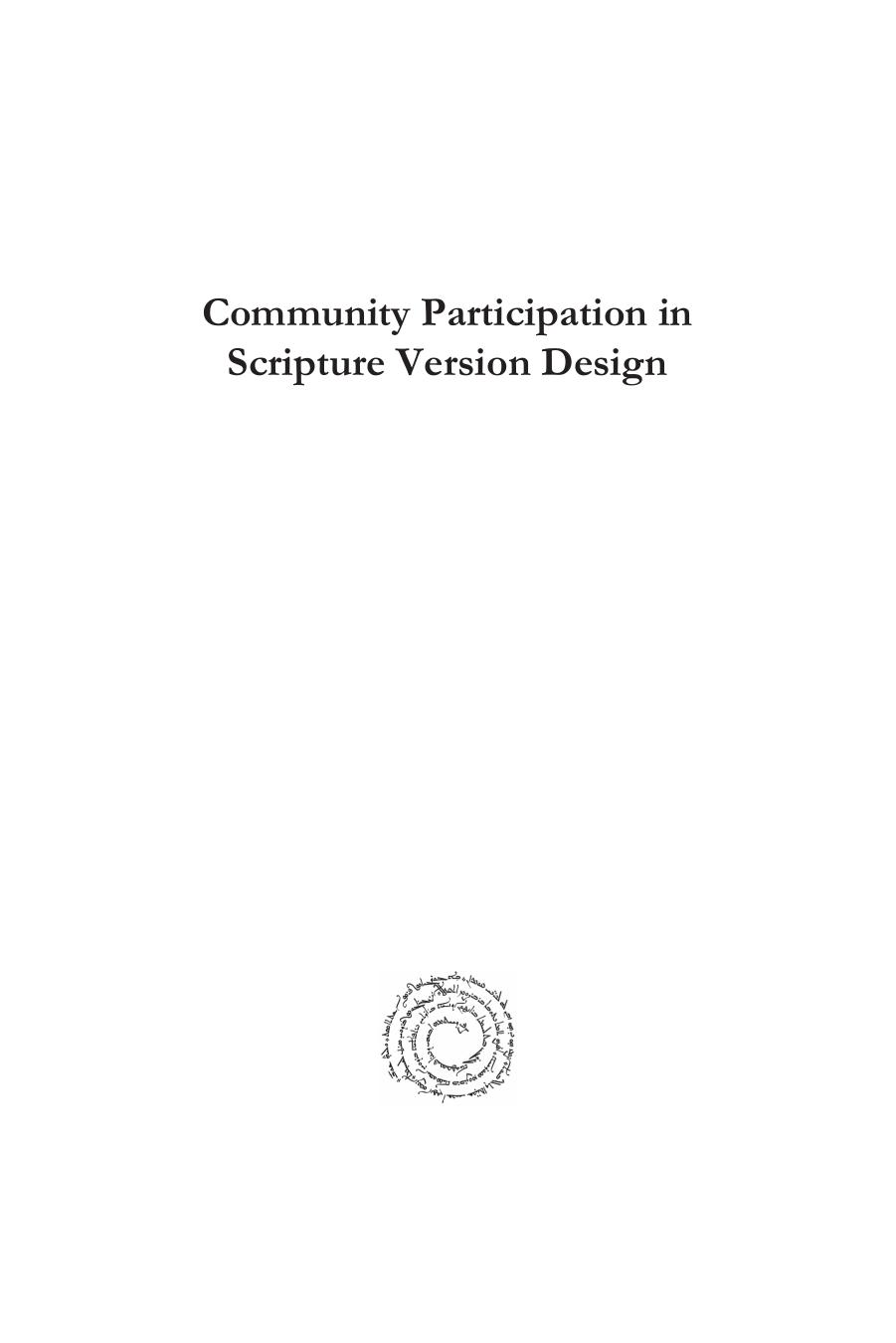 Community Participation in Scripture Version Design by Diphus Chosefu Chemorion