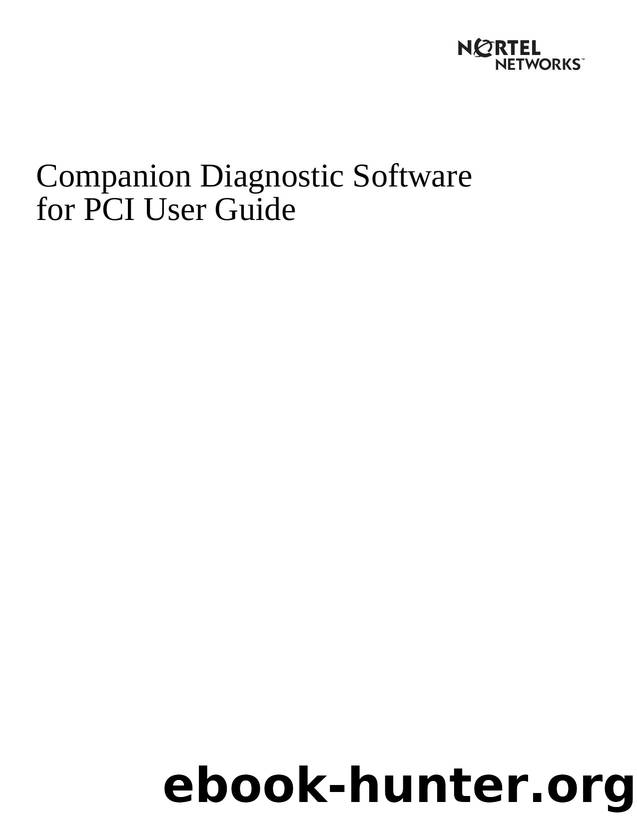 Companion Diagnostic Software for PCI User Guide by Unknown