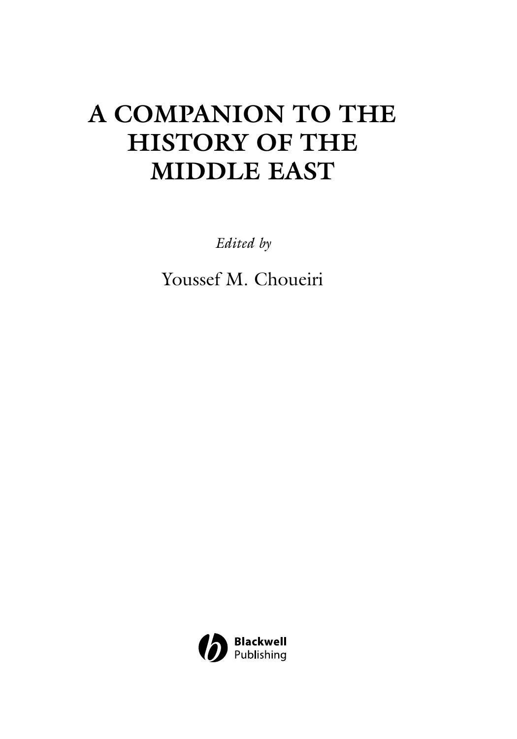 Companion to the History of the Middle East, A by Unknown