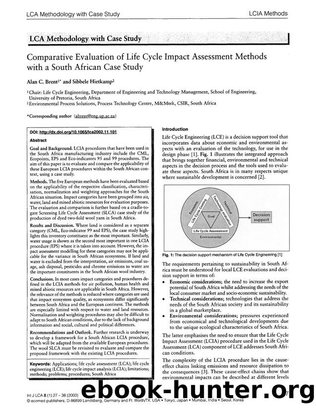 Comparative evaluation of Life Cycle Impact assessment methods with a South African case study by Unknown