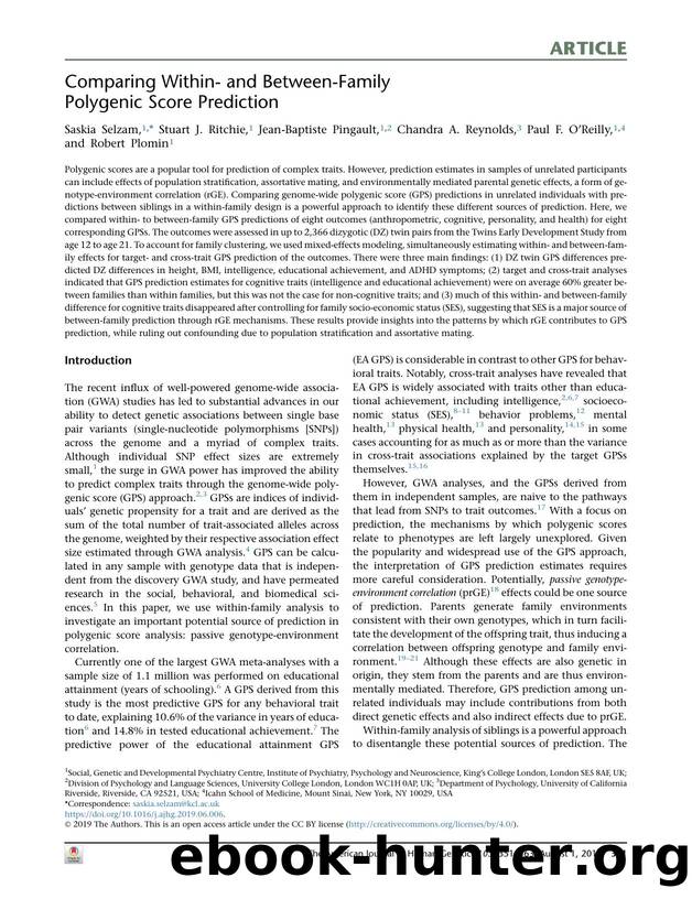 Comparing Within- and Between-Family Polygenic Score Prediction by unknow