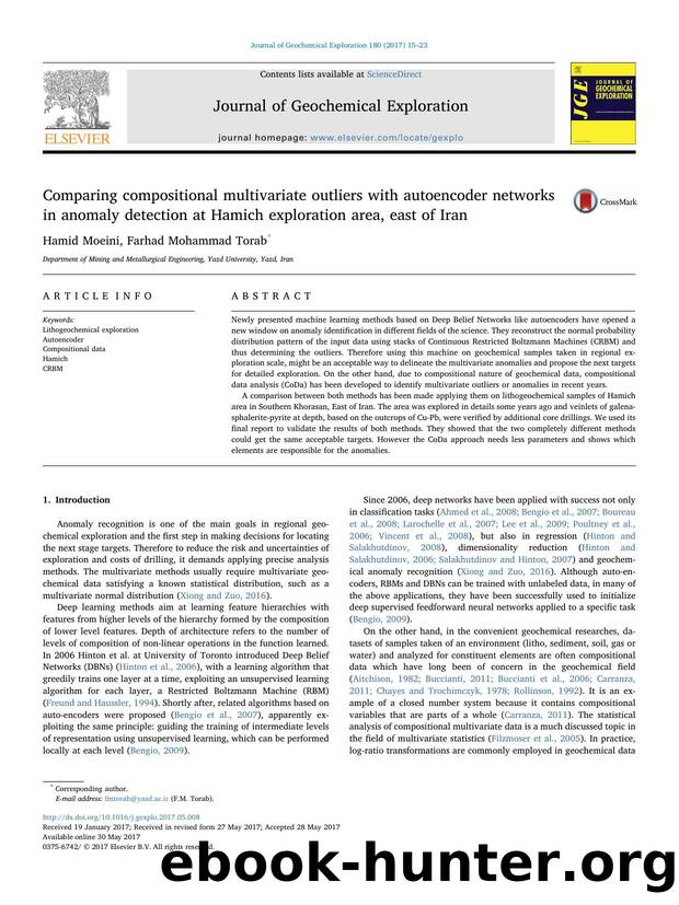 Comparing compositional multivariate outliers with autoencoder networks in anomaly detection at Hamich exploration area, east of Iran by Hamid Moeini & Farhad Mohammad Torab