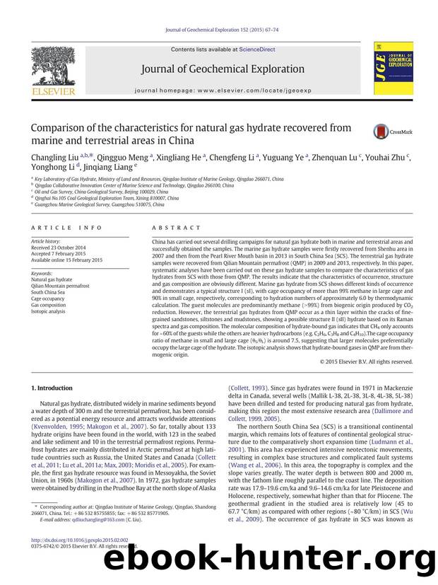 Comparison of the characteristics for natural gas hydrate recovered from marine and terrestrial areas in China by unknow