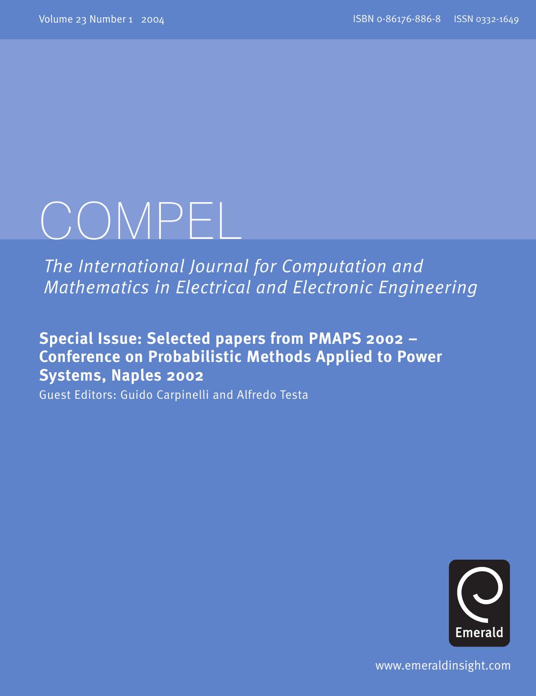 Compel (Vol. 23, 2004): Special Issue by Carpinelli G. Testa A