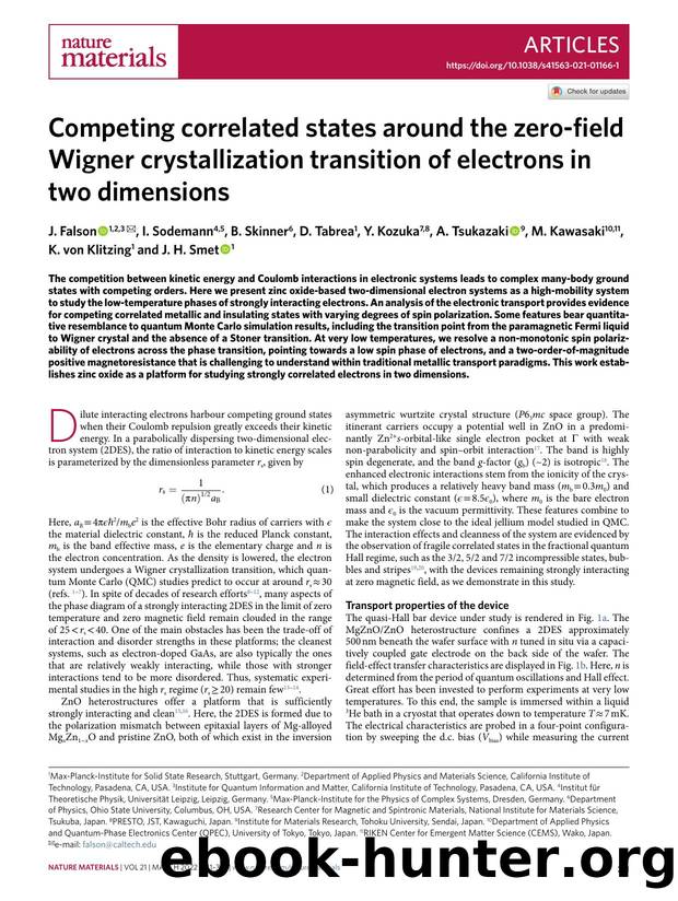 Competing correlated states around the zero-field Wigner crystallization transition of electrons in two dimensions by unknow
