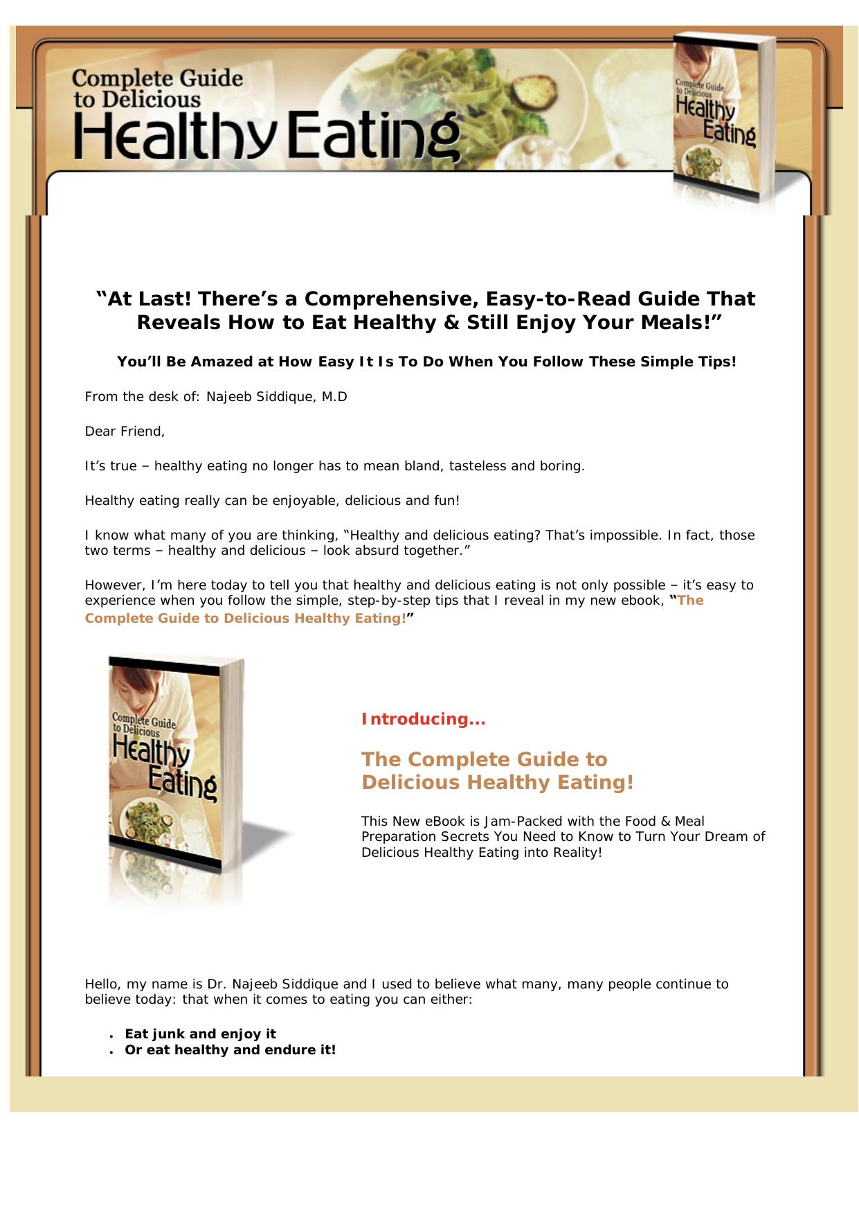 Complete Guide To Healthy Eating. by Best of Kuszter's Collection