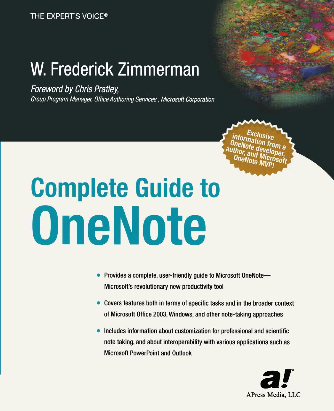 Complete Guide to OneNote by W. Frederick Zimmerman (auth.)
