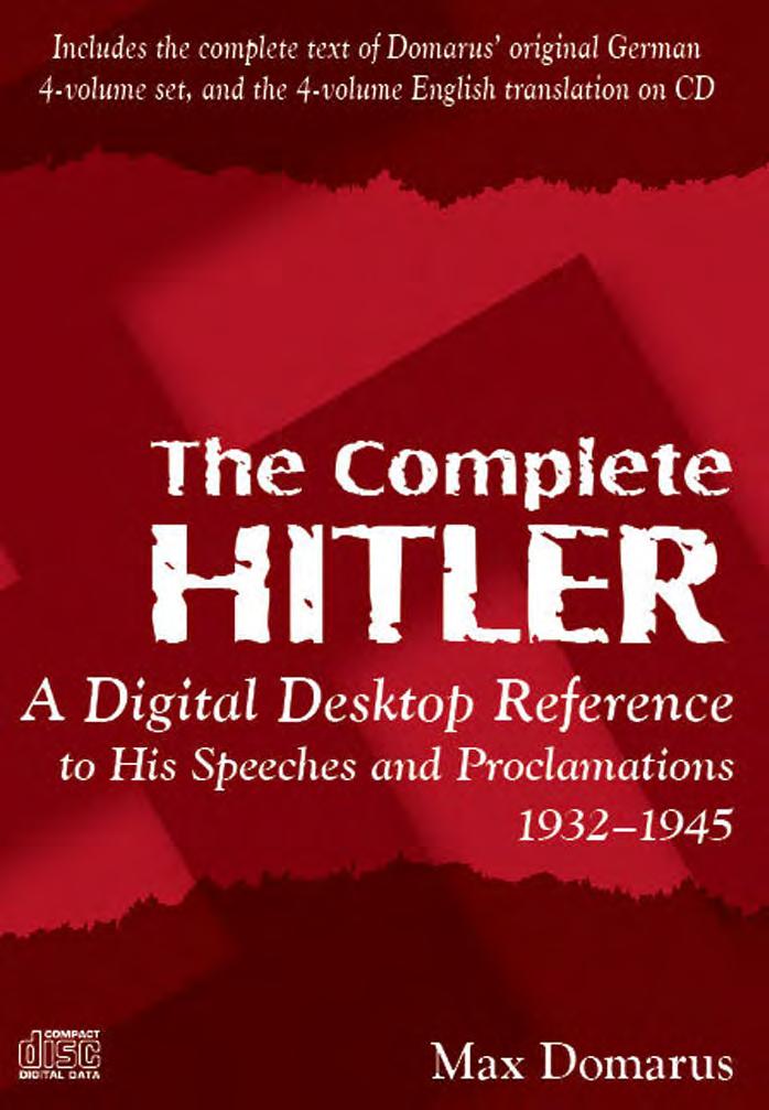 Complete Hitler by Hitler Adolf. Domarus Max