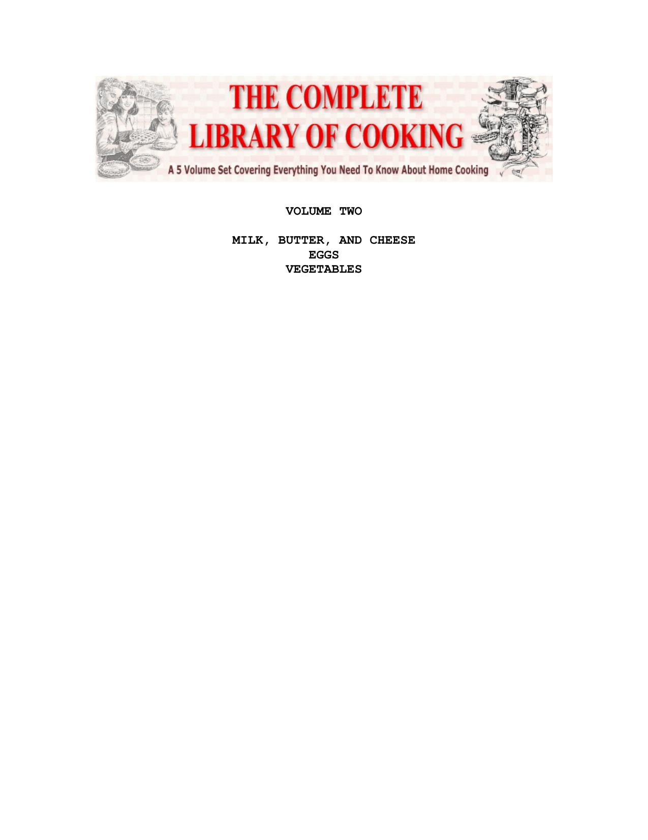 Complete Library of Cooking Vol 2 by Unknown