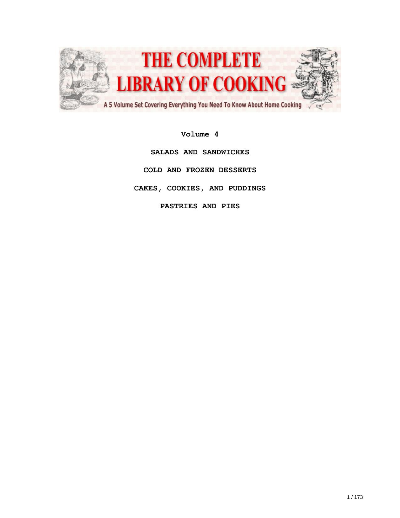 Complete Library of Cooking Vol 4 by Unknown