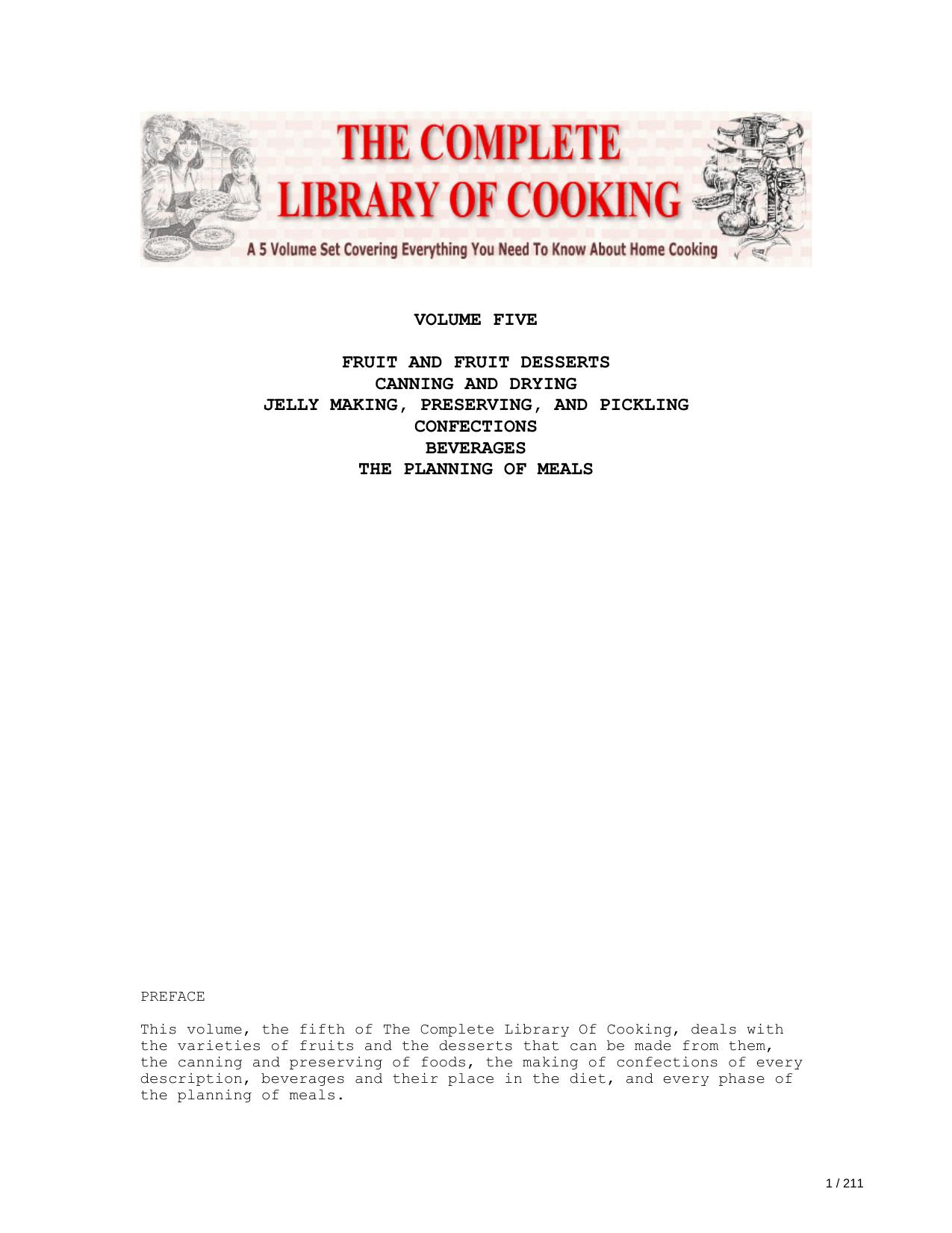 Complete Library of Cooking Vol 5 by Unknown