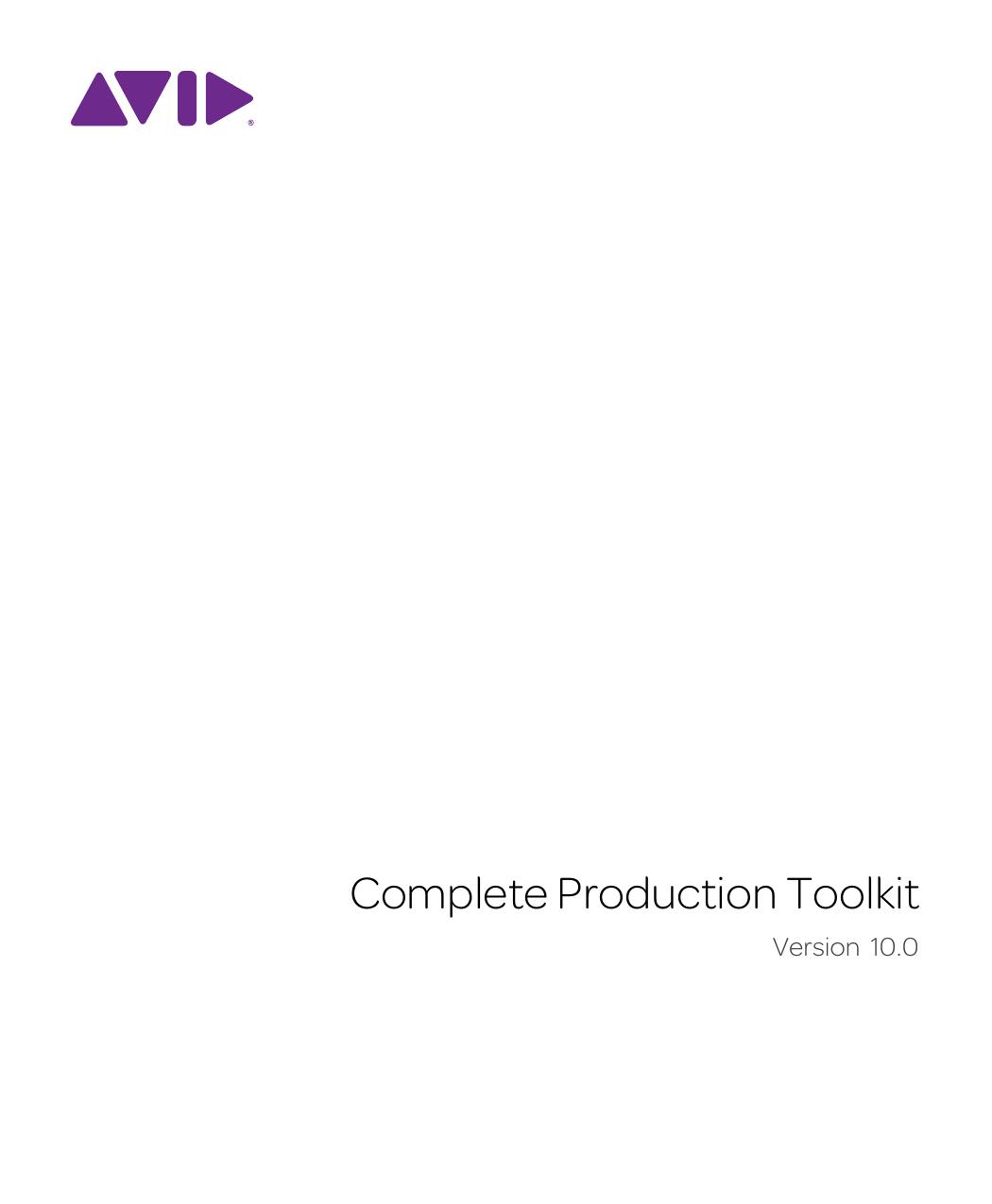 Complete Production Toolkit by Avid