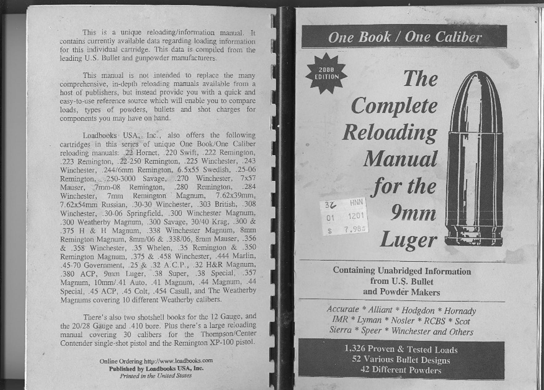 Complete Reloading Manual for the 9mm Luger by Unknown