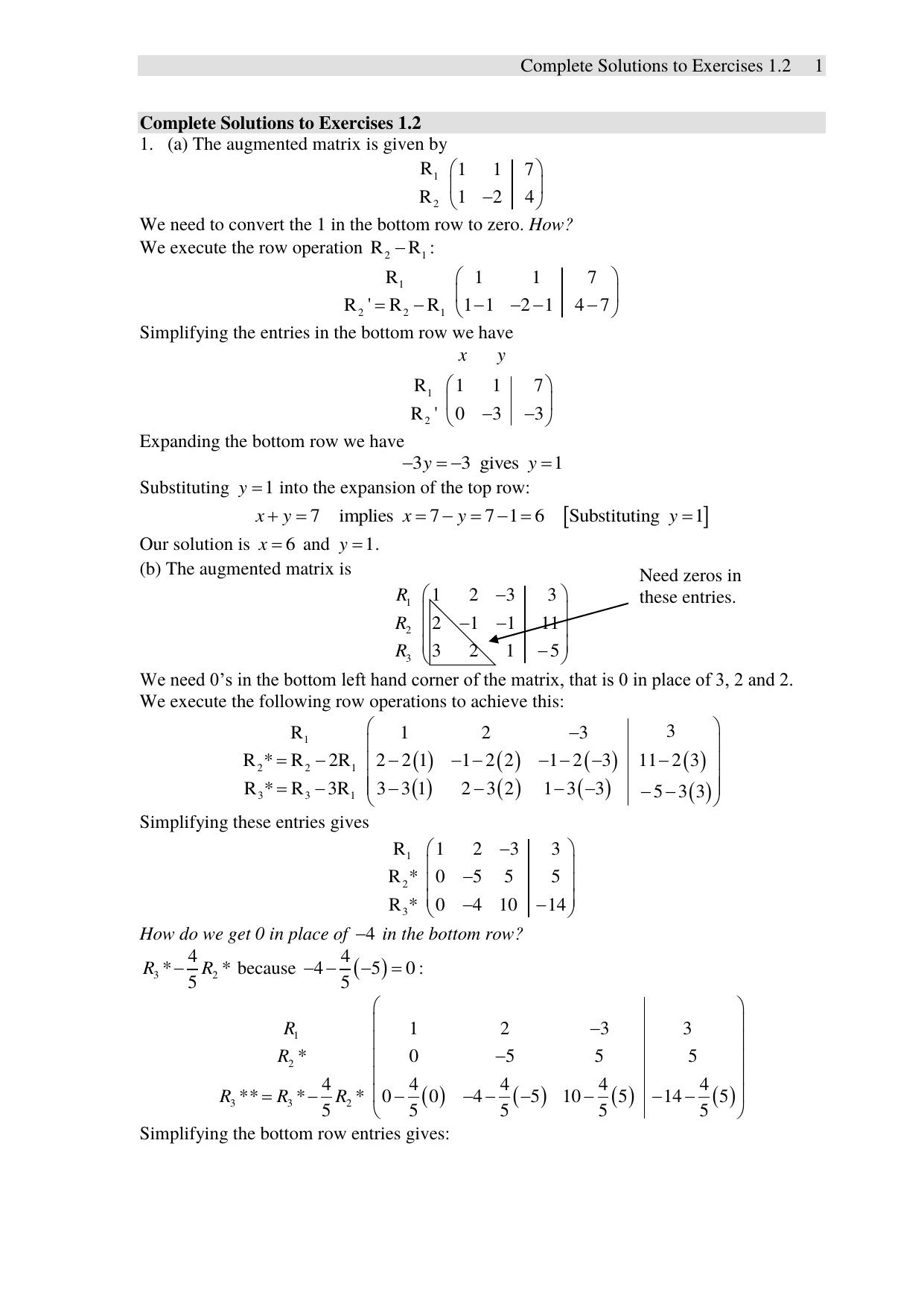 Complete Solutions to Exercise 1(e) by Your User Name
