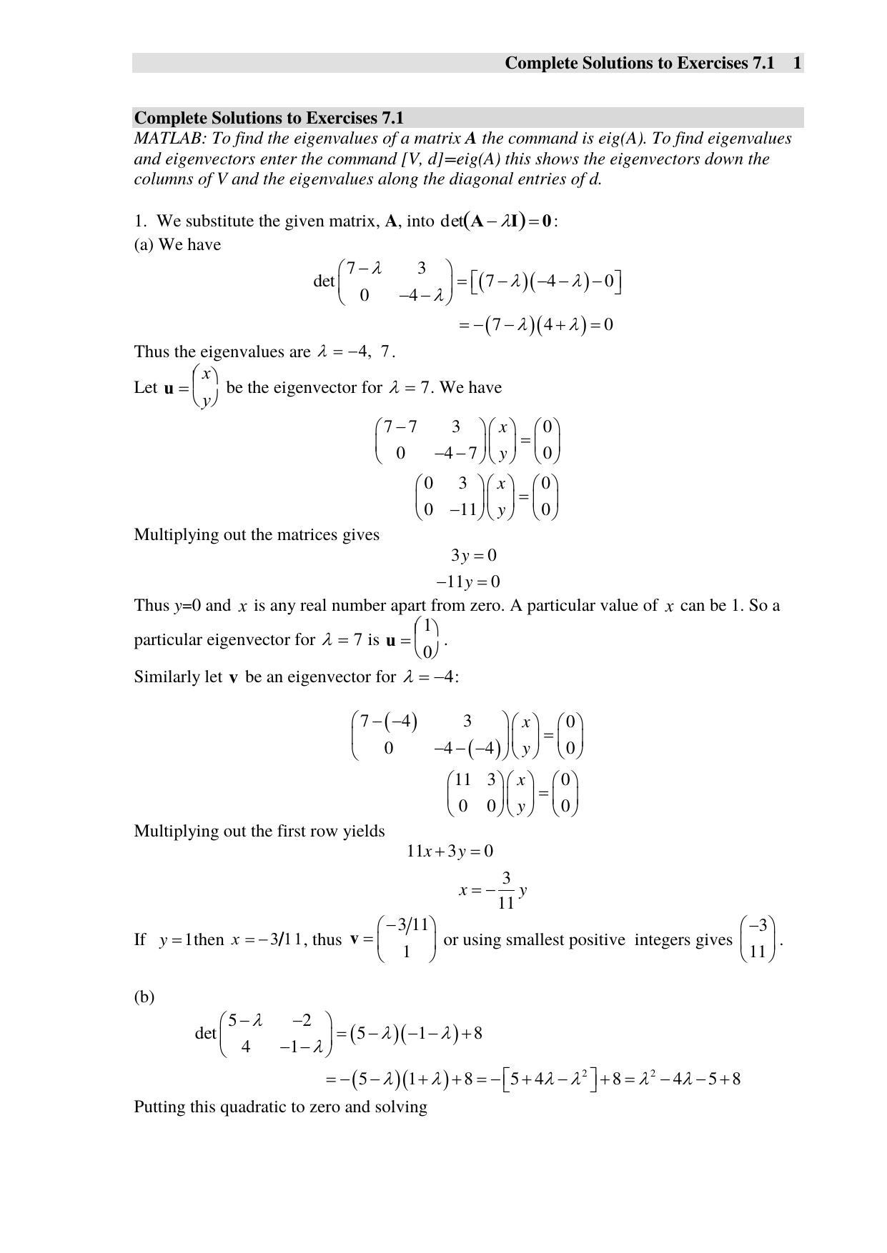 Complete Solutions to Exercise 7(a) by Your User Name