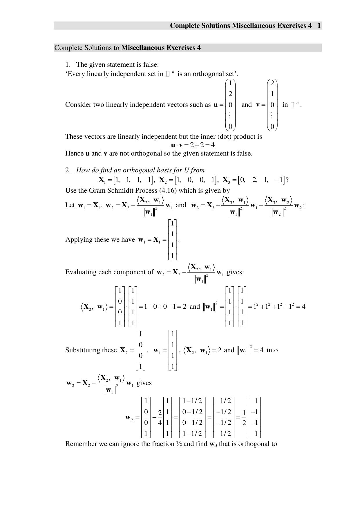 Complete Solutions to Miscellaneous Exercise 5 by Your User Name