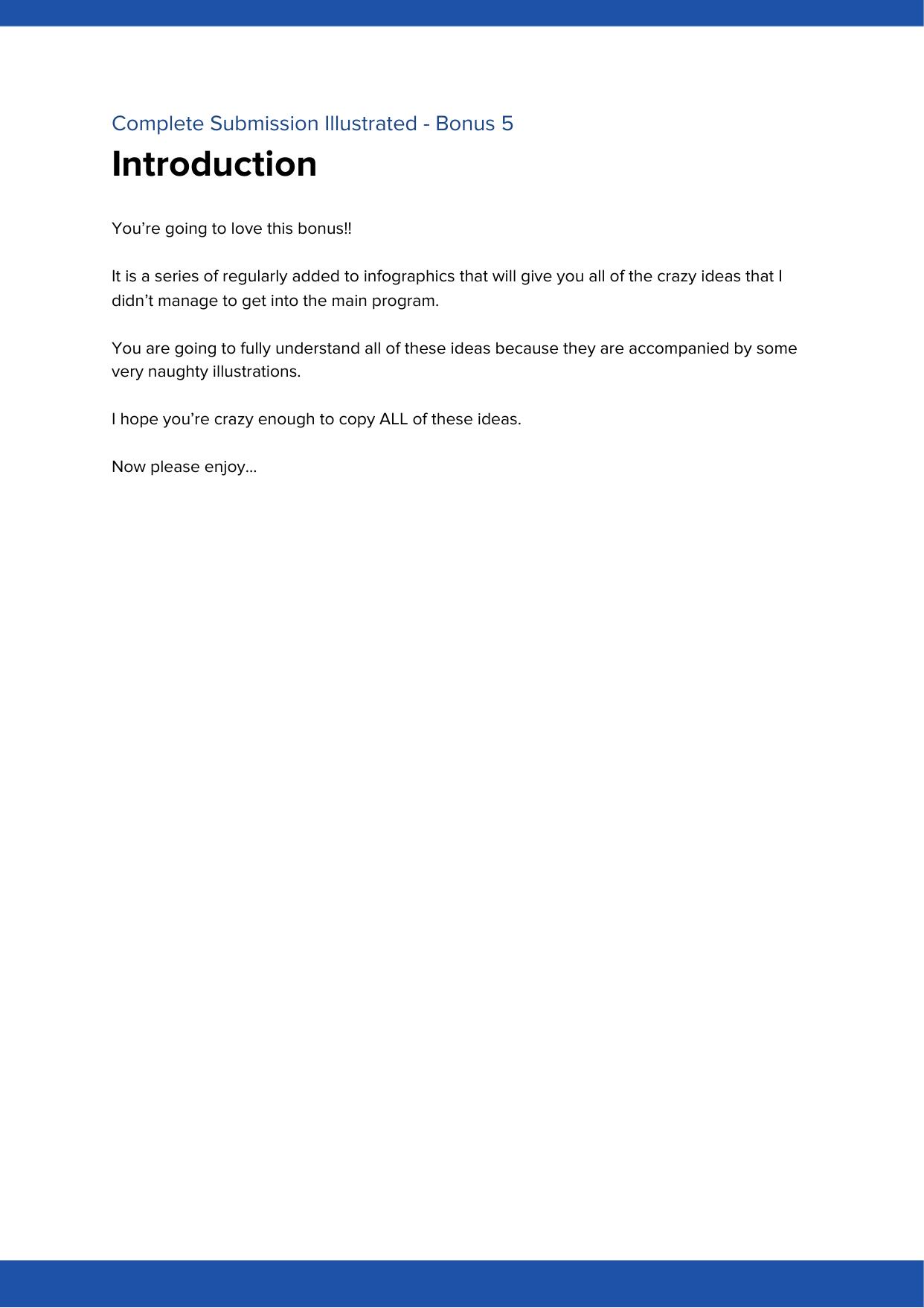 Complete Submission Illustrated by Bonus 5