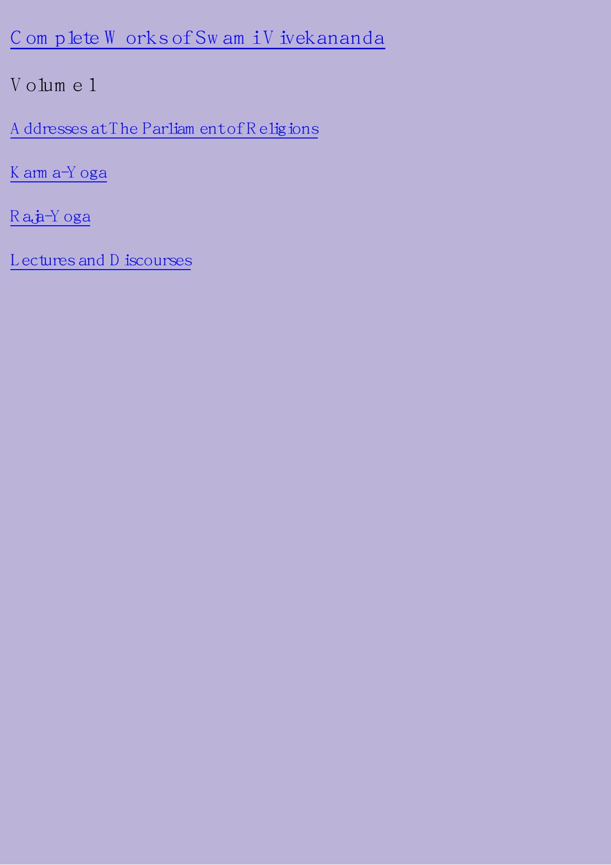 Complete Works - V1 -Contents by unknow