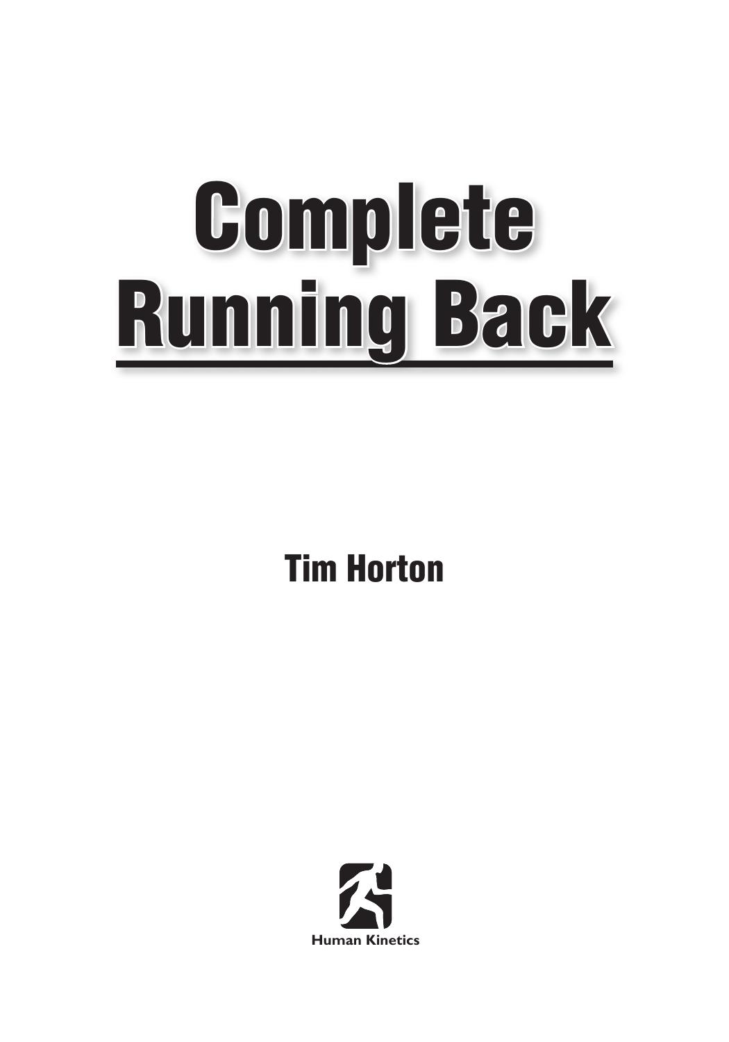Complete running back by Horton Tim