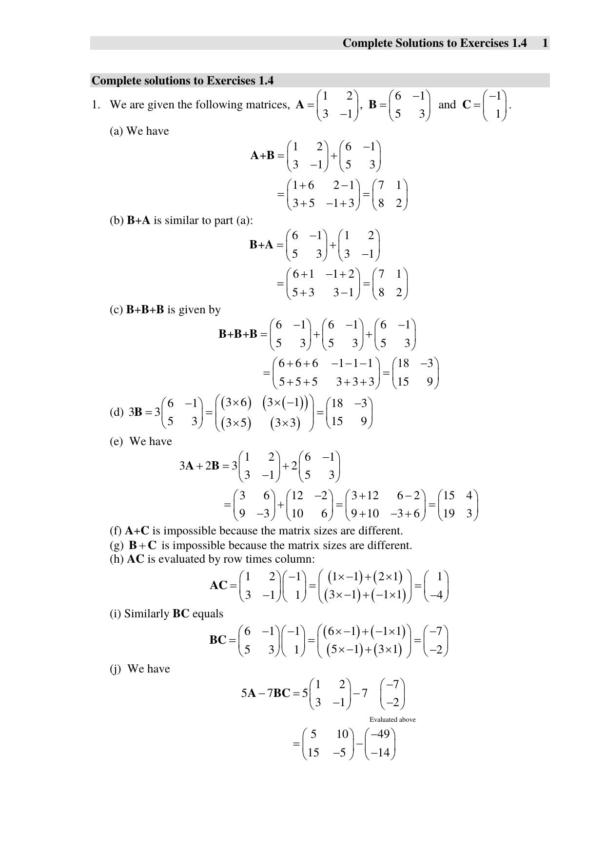 Complete solutions to Exercise 1(b) by Your User Name