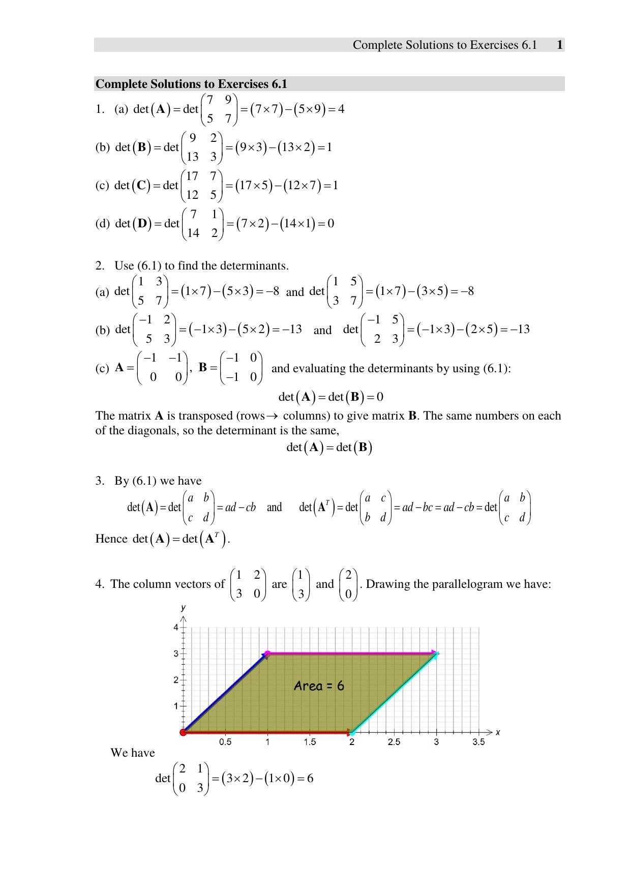 Complete solutions to Exercise 2(a) by techuser