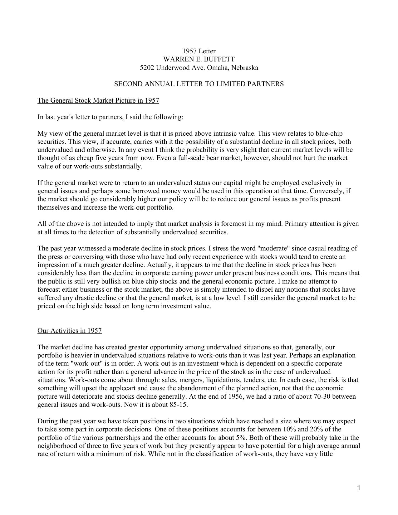 Complete-Buffett-Partnership-Letters-1957-70 by Warren Buffet