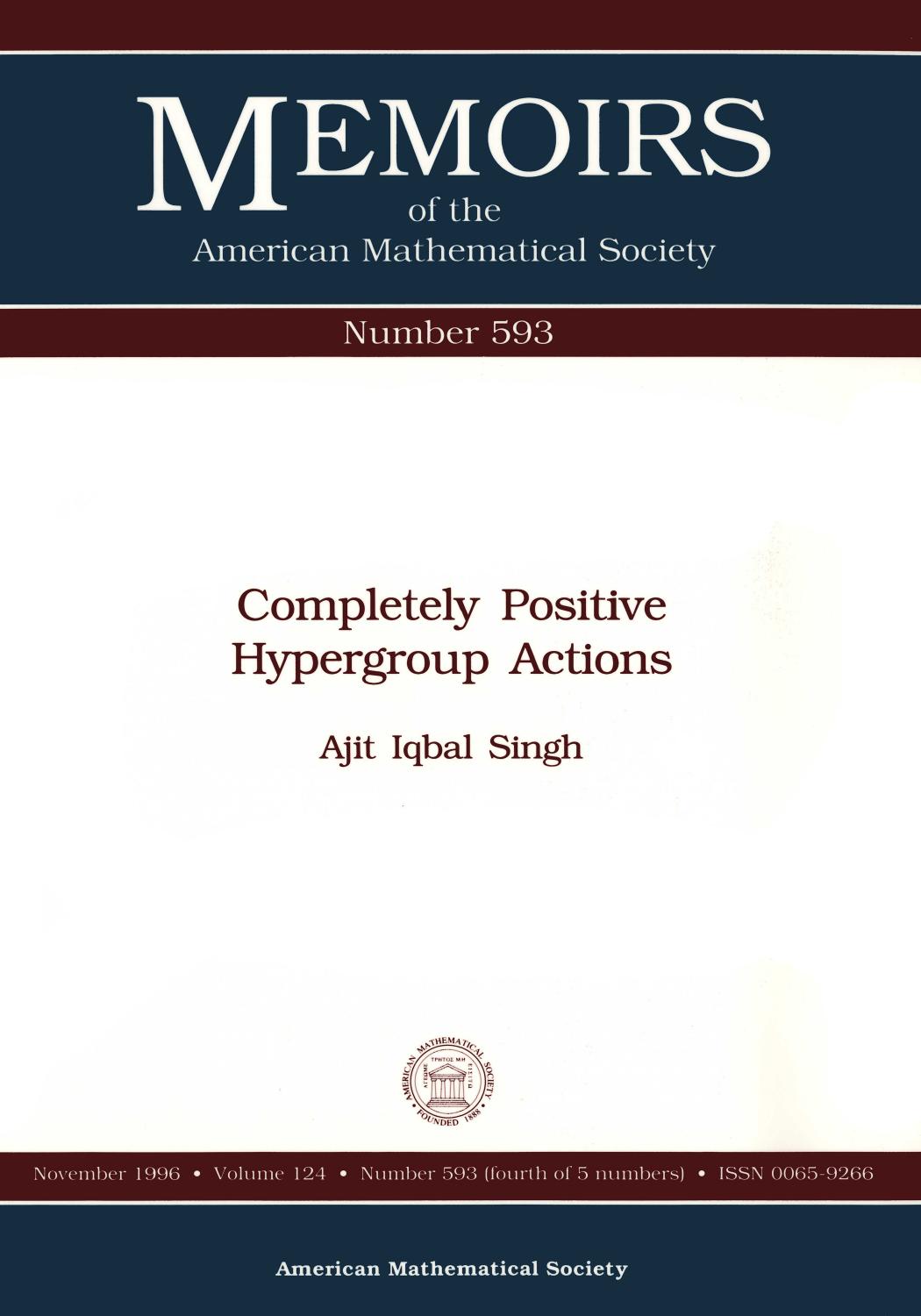 Completely Positive Hypergroup Actions by Ajit Iqbal Singh