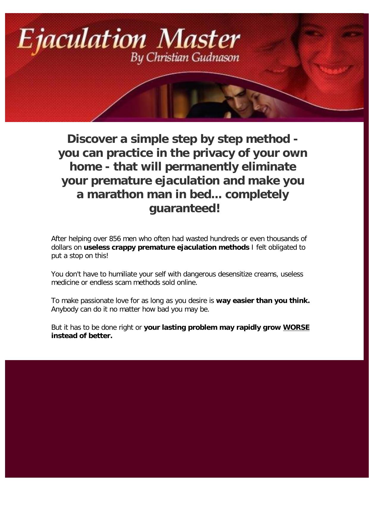 Completely Stop Premature Ejaculatio. by Best of Kuszter's Collection