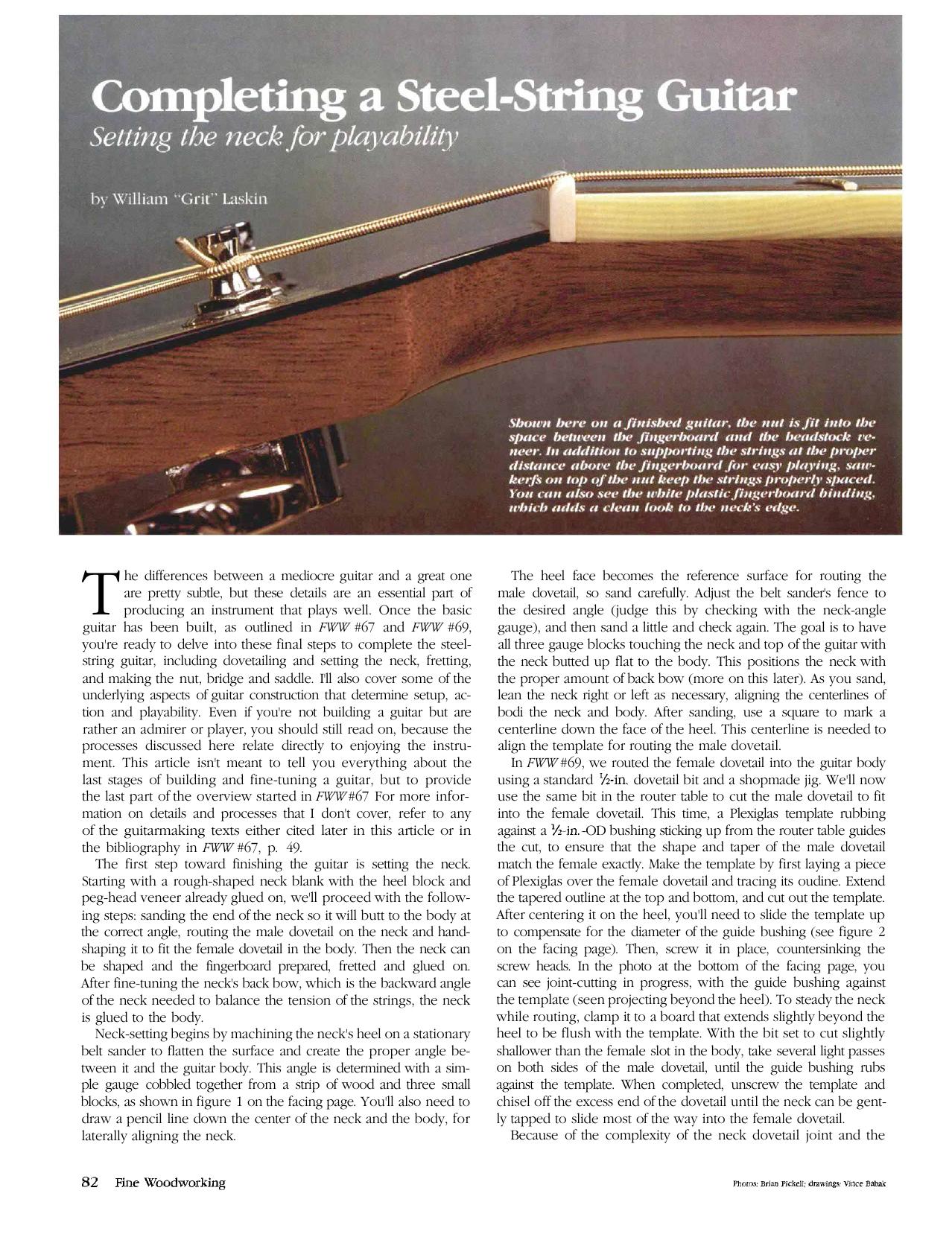 Completing a Steel-String Guitar by William Grit Laskin