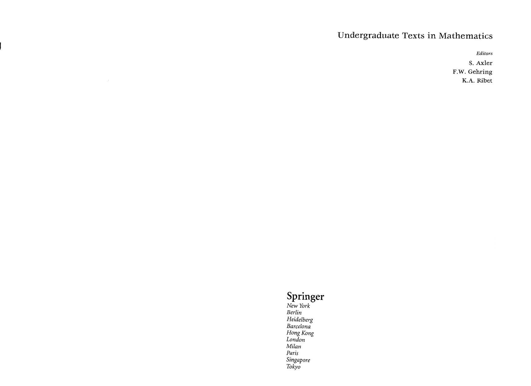 Complex Analysis by Theodore W. Gamelin