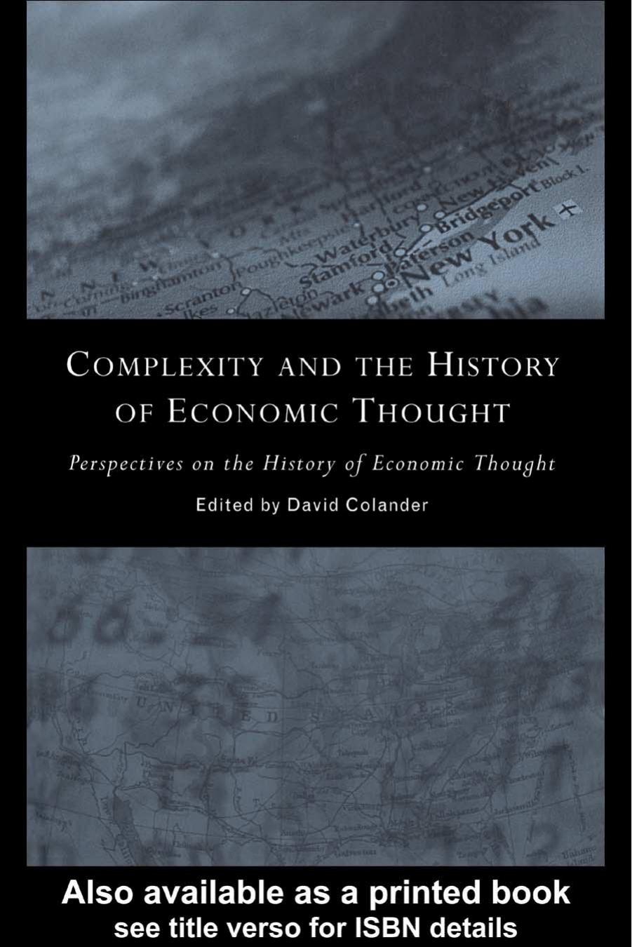 Complexity and the History of Economic Thought (Perspectives on the History of Economic Thought) by David Colander