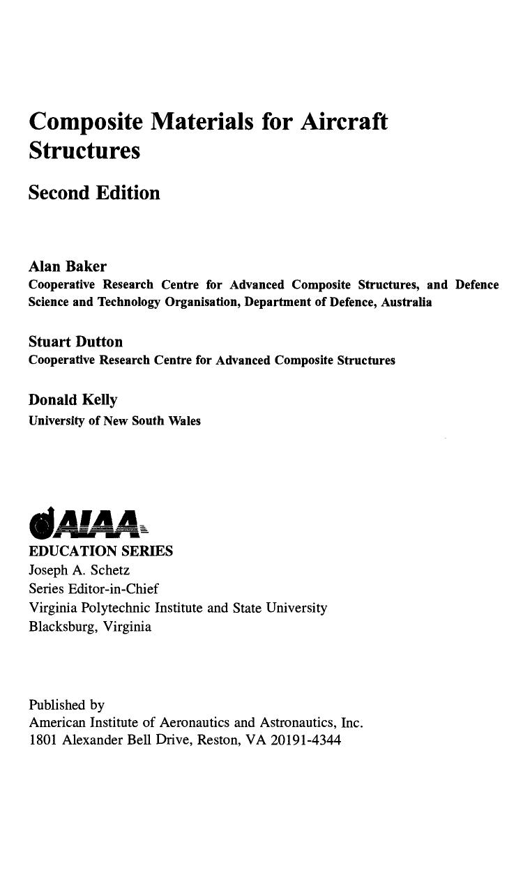 Composite Materials for Aircraft Structures by Unknown