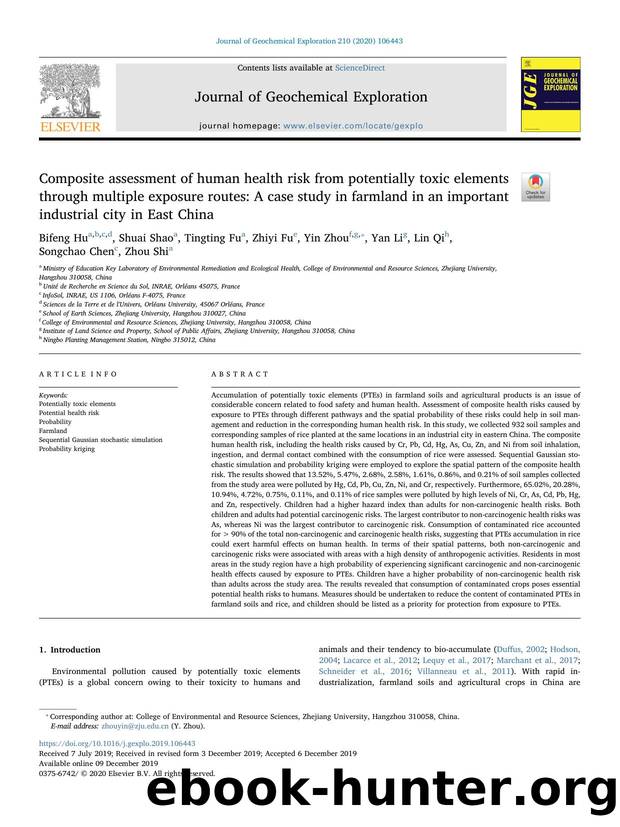 Composite assessment of human health risk from potentially toxic elements through multiple exposure routes_ A case study in farmland in an important industrial city in East China by unknow