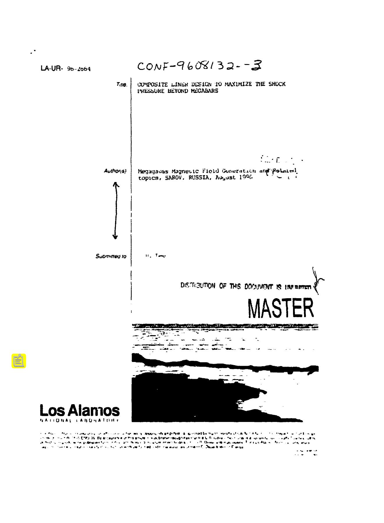 Composite liner design to maximize the shock pressure beyond megabars None by LANL Research Library LWW Project