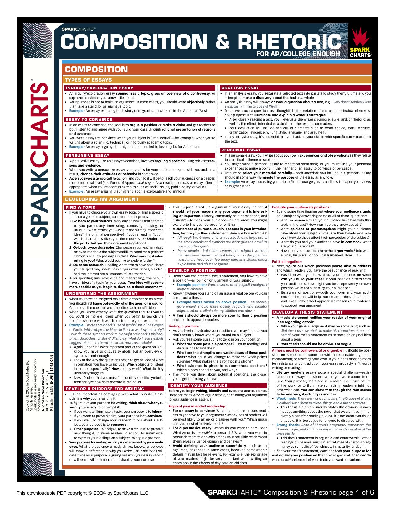 Composition & Rhetoric (spark) by Unknown