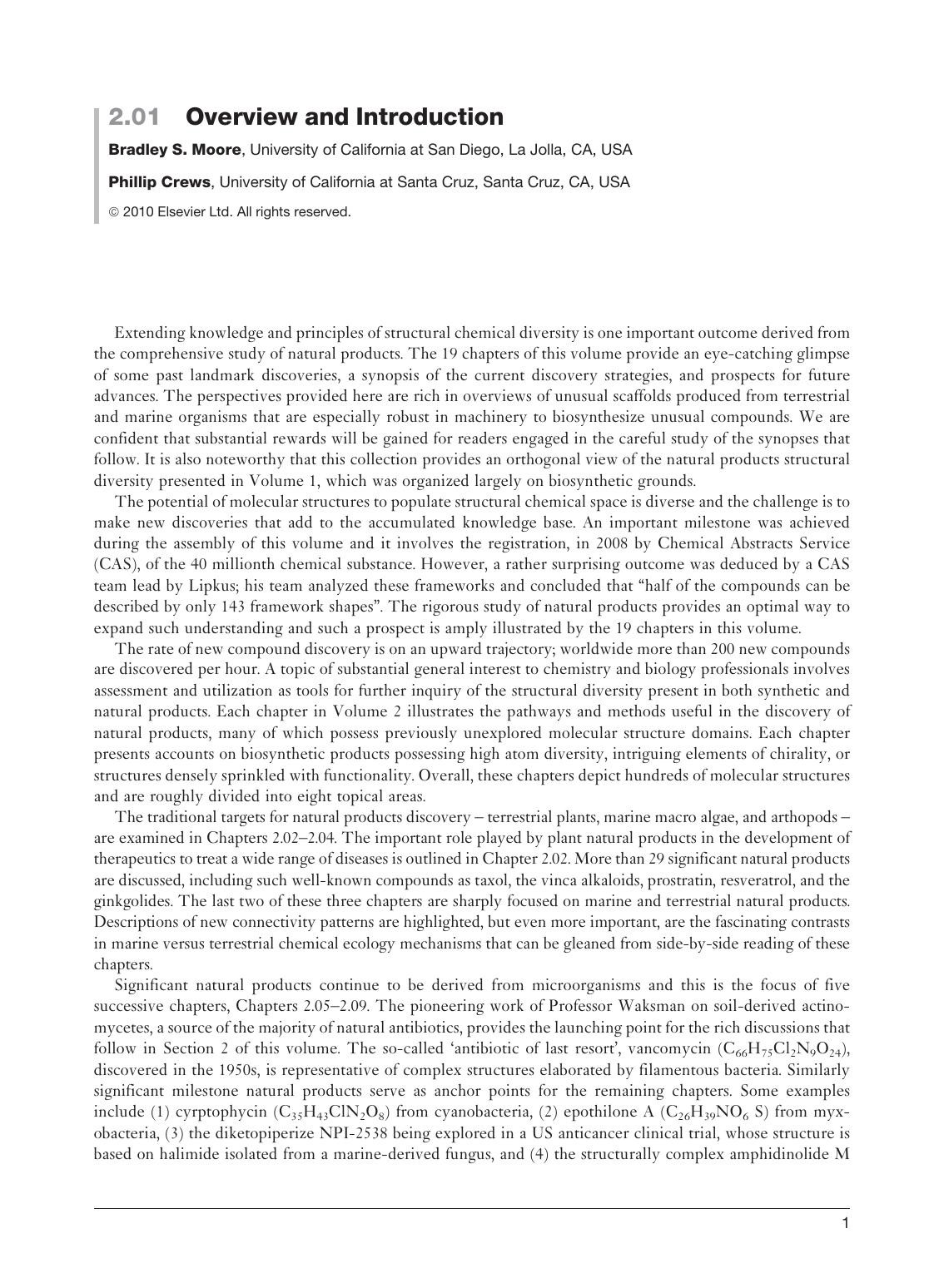 Comprehensive Natural Products II Vol.2 Natural Products Structural Diversity-II by Mander L. Liu H.-W.B