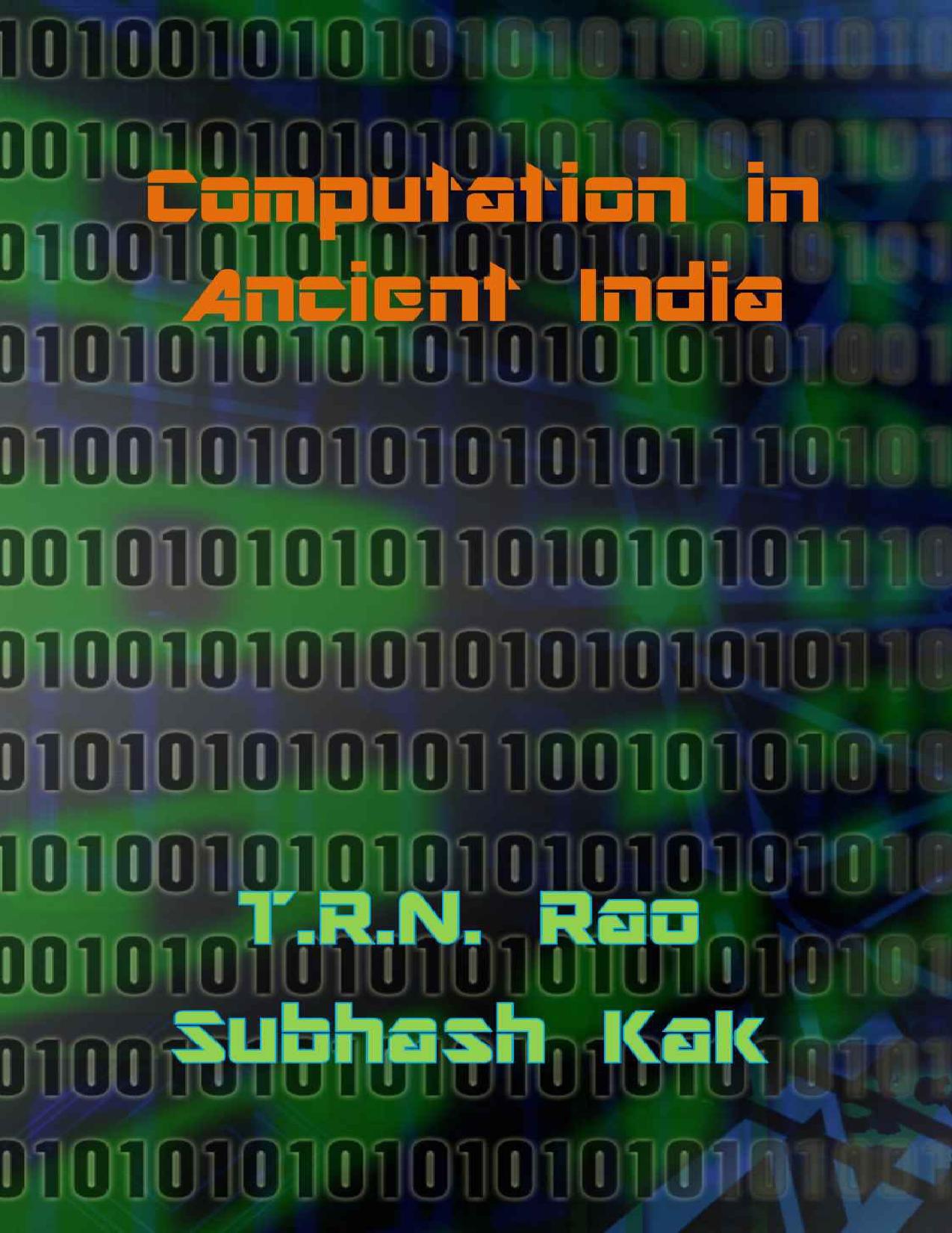Computation in Ancient India by Unknow