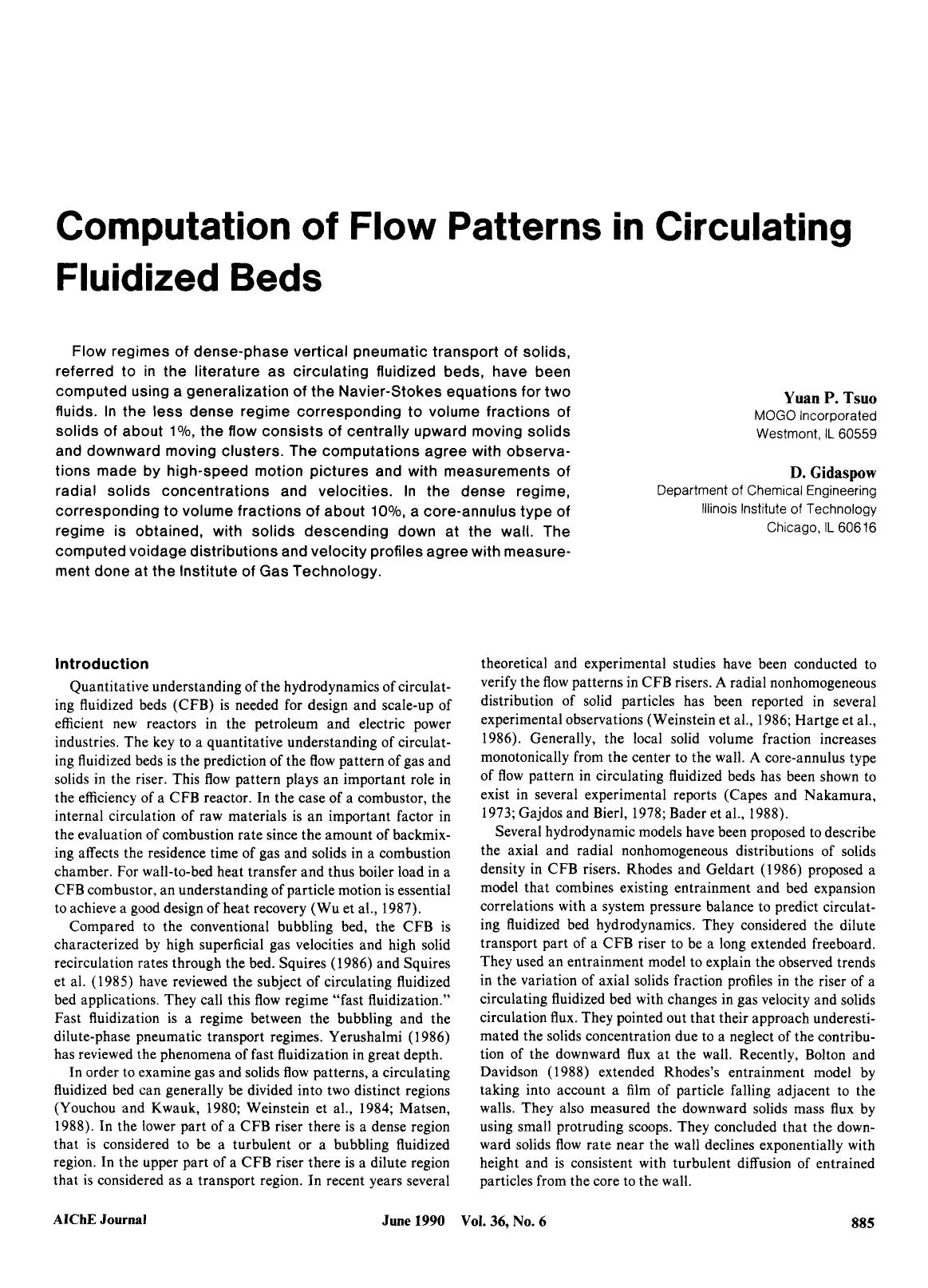 Computation of flow patterns in circulating fluidized beds by Unknown