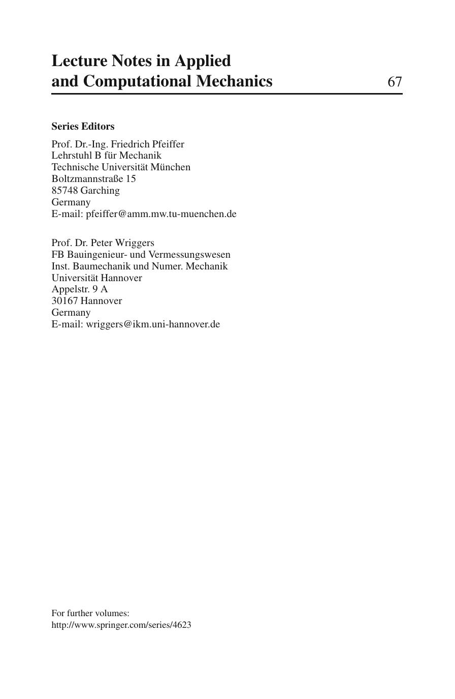 Computational Contact Mechanics: Geometrically Exact Theory for Arbitrary Shaped Bodies by Alexander Konyukhov Karl Schweizerhof (auth.)