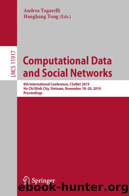 Computational Data and Social Networks by Unknown