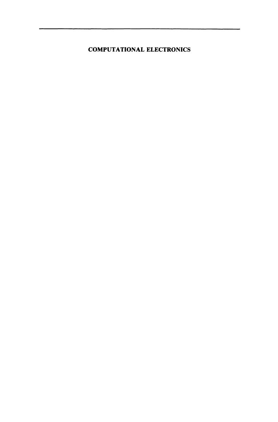 Computational Electronics: Semiconductor Transport and Device Simulation by unknow