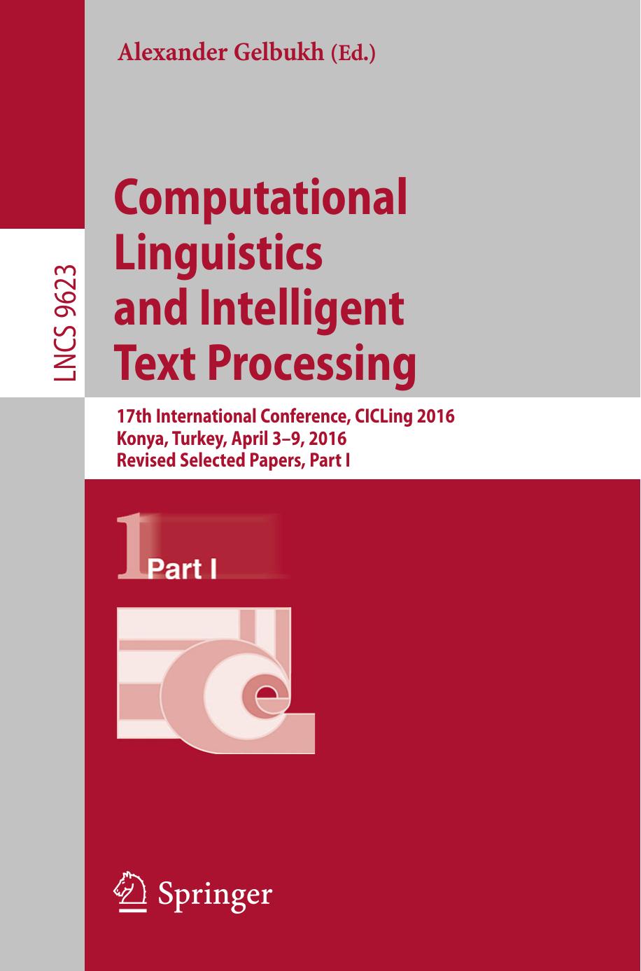Computational Linguistics and Intelligent Text Processing by Alexander Gelbukh