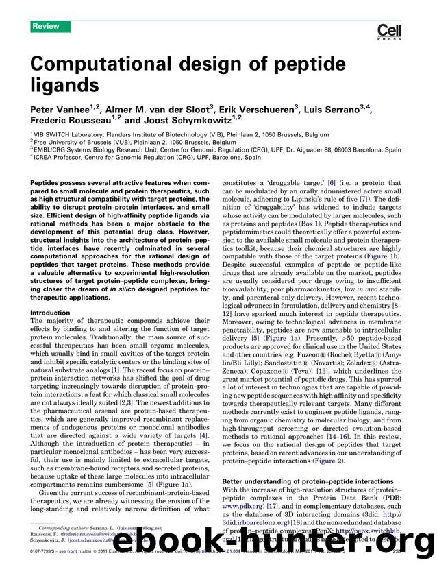 Computational design of peptide ligands by Peter Vanhee