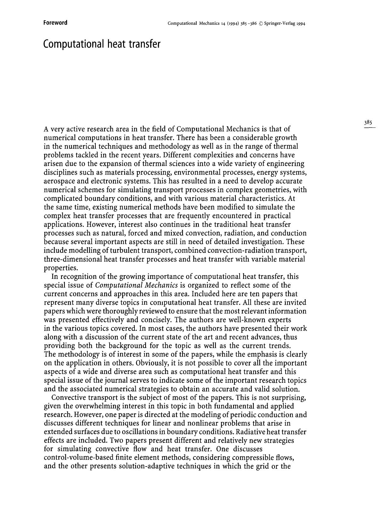 Computational heat transfer by Unknown