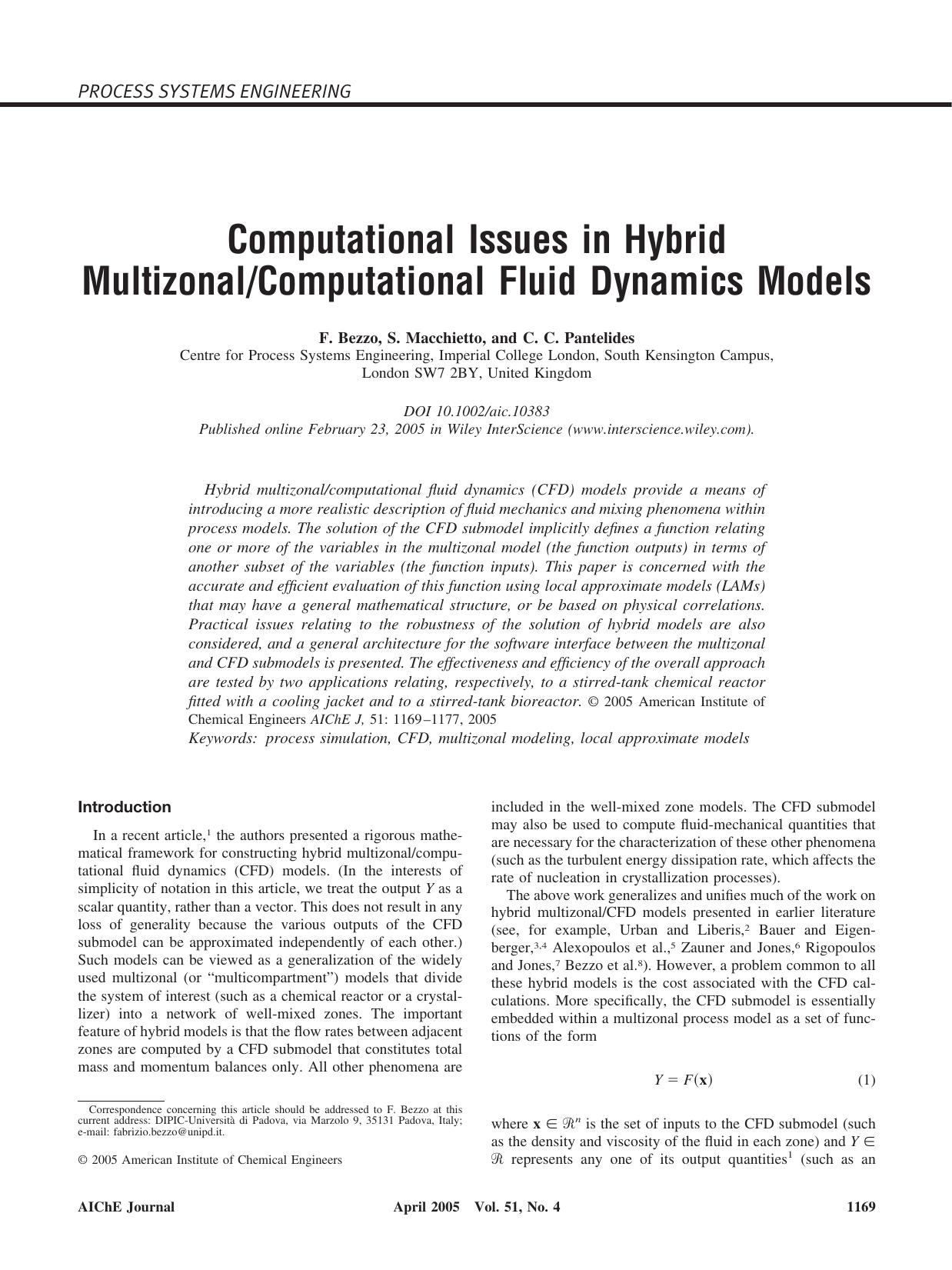 Computational issues in hybrid multizonalcomputational fluid dynamics models by Unknown