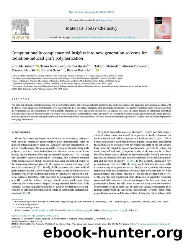 Computationally complemented insights into new generation solvents for radiation-induced graft polymerization by unknow