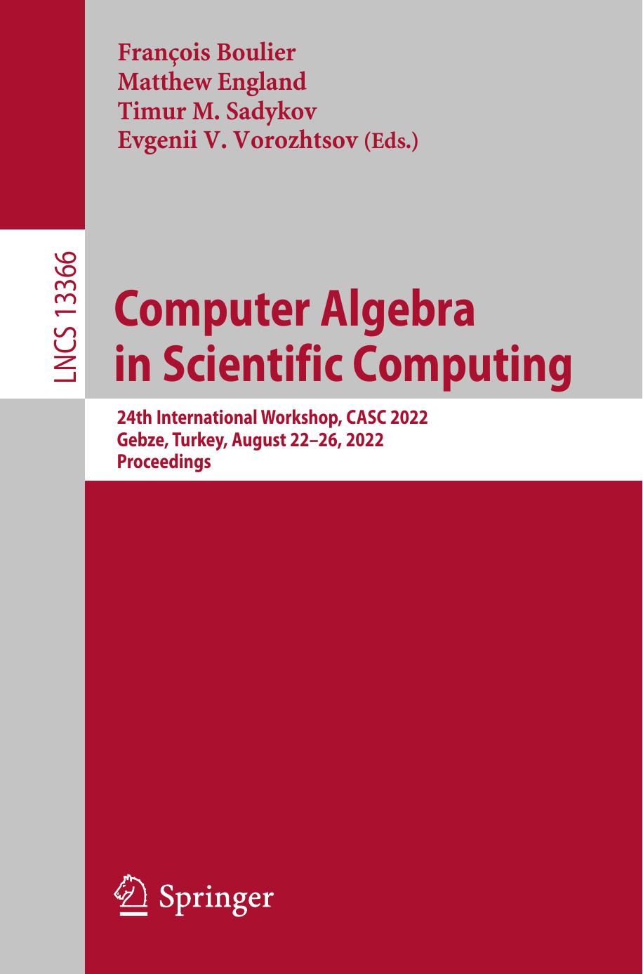 Computer Algebra in Scientific Computing by unknow