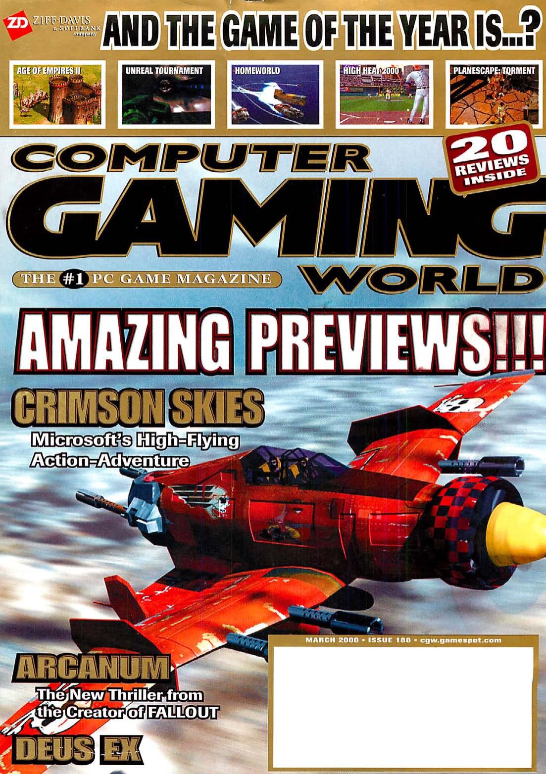 Computer Gaming World Issue 188 by Unknown